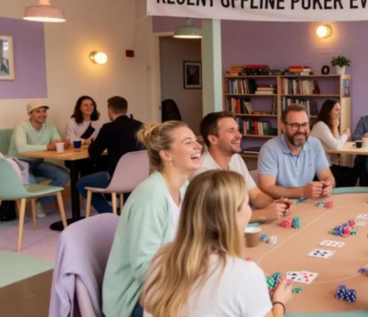 Impressie van recente evenementavond met speeltafels en lachende mensen